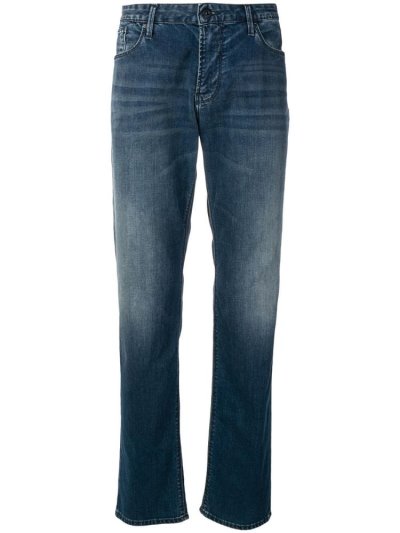 Jeans Armani Emporio Straight Cut Hombre Azules | 2QD62I9M