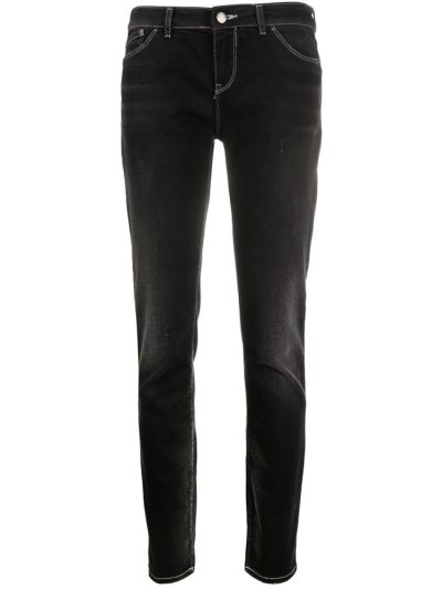 Jeans Armani Emporio Stretch Fit Low Cintura Mujer Negras | Y0NN9GKM