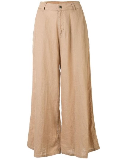 Pantalones Armani Emporio Anchos Leg High Waisted Mujer Marrones | A7Z9LAP8