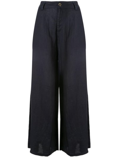 Pantalones Armani Emporio Anchos Leg High Waisted Mujer Azules | IDRVFE3Z