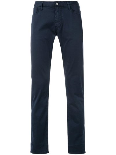 Pantalones Armani Emporio Straight Leg Hombre Azules | NKR559EB