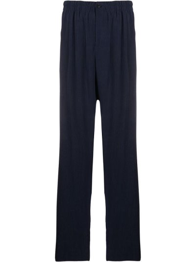 Pantalones Giorgio Armani Pleated Straight Leg Hombre Azules | 0H8DV1FE