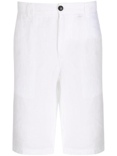 Pantalones Cortos Armani Emporio Logo Plaque Chino Hombre Blancas | 1ETZMLHX