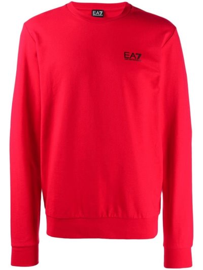 Sudaderas Ea7 Emporio Armani Printed Logo Hombre Rojas | G4J6ZUO8