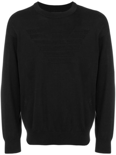 Sudaderas Armani Emporio Logo Hombre Negras | 8YJS1Y66