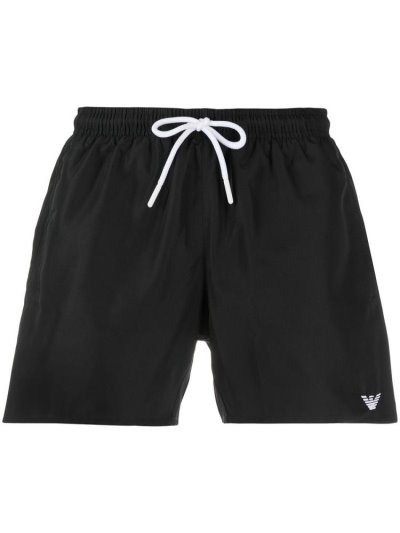 Swim Shorts Armani Emporio Logo Hombre Negras | XPVXHKQX