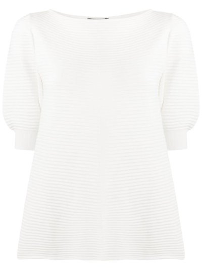 Tops Armani Emporio Striped Knit Mujer Blancas | YH6J0UP4