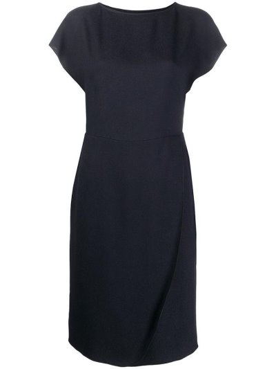 Vestido Armani Emporio Corta Sleeve Round Neck Mujer Azules | 7CBUC3ZK