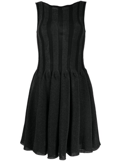 Vestido Armani Emporio Knitted Pleated Mujer Negras | ZS30SHIW