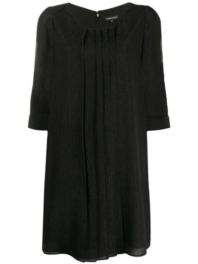 Vestido Armani Emporio Slit Sleeve Shift Vestido Mujer Negras | OIS9YU0Q