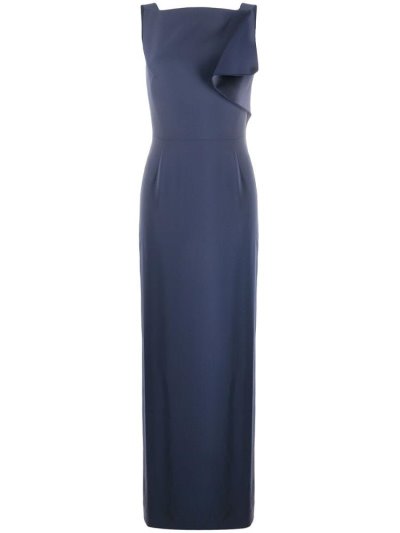 Vestido Armani Emporio V Back Draped Detail Mujer Azules | CZ90A0FT