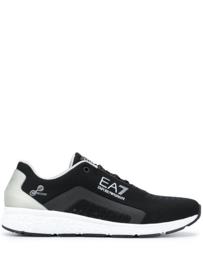 Zapatillas Ea7 Emporio Armani Low Top Encaje Up Hombre Negras | WY1NU4R8