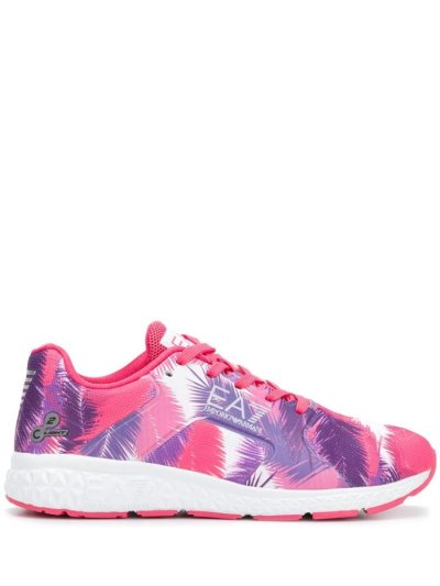 Zapatillas Ea7 Emporio Armani Printed Encaje Up Mujer Rosas | SWJAAVB4