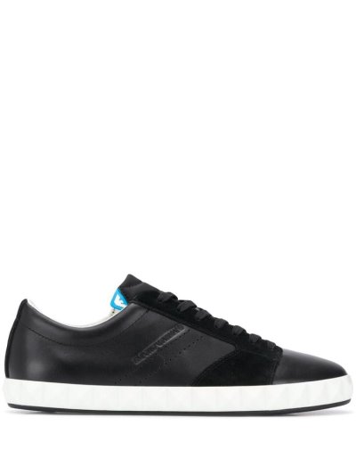 Zapatillas Armani Emporio Panelled Low Top Hombre Negras | EBL817L3