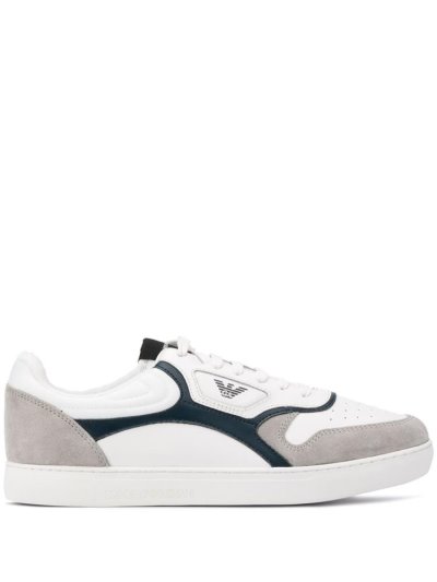 Zapatillas Armani Emporio Panelled Low Top Hombre Blancas | EMTMMGTT