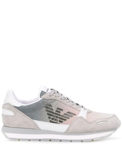 Zapatillas Armani Emporio Panelled Logo Mujer Gris | I40FQYYW