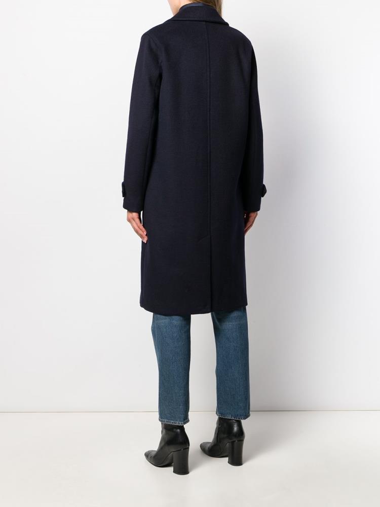 Abrigos Armani Emporio Oversized Wool Mujer Azules | LUNBCLA0