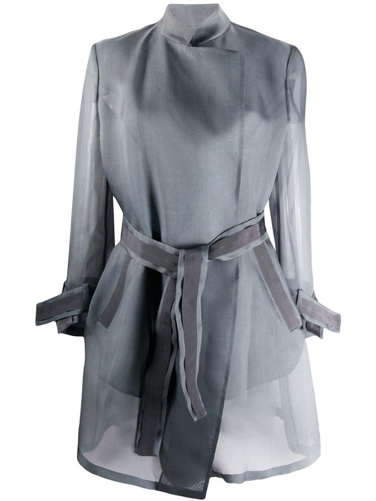 Abrigos Giorgio Armani Sheer Trench Coa Mujer Gris | K93TI5I1