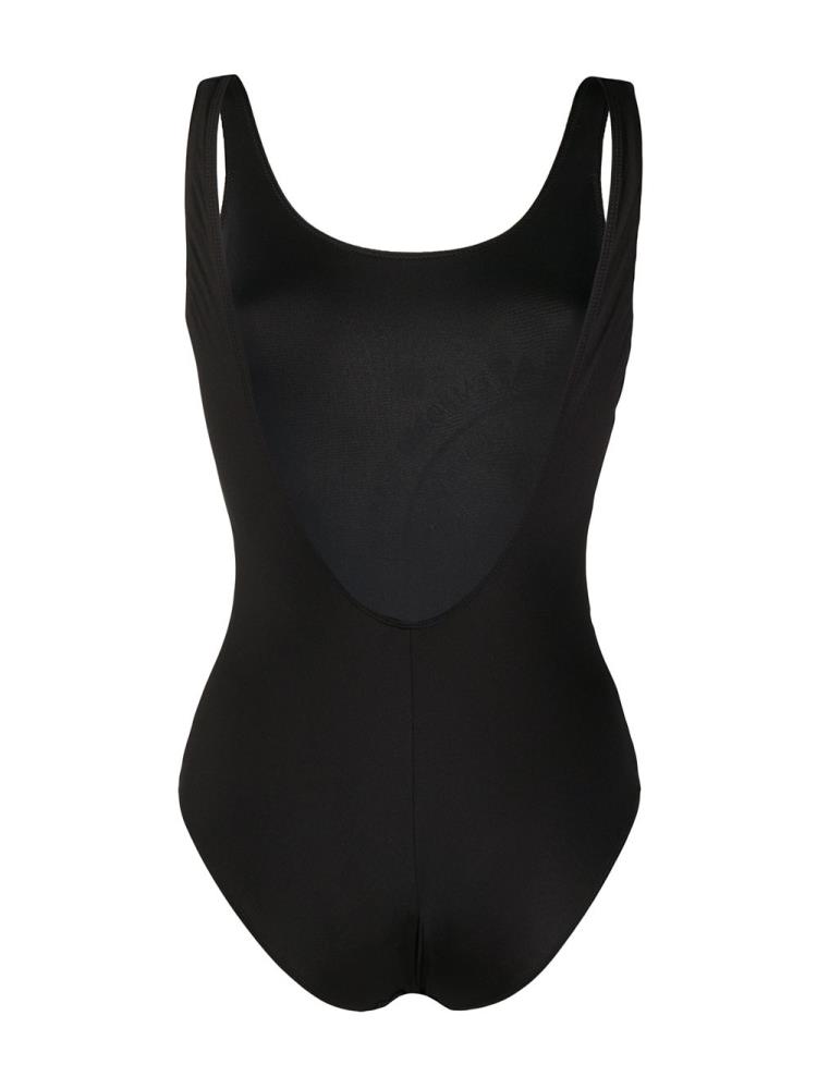 Bañadores Ea7 Emporio Armani Logo Print One Piece Mujer Negras | PESSEXYY