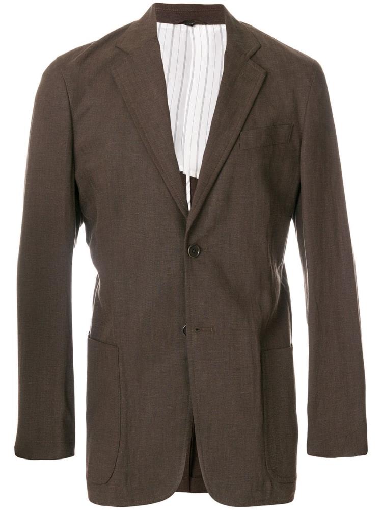 Blazers Armani Collezioni Two Button Hombre Marrones | IIC68UEU