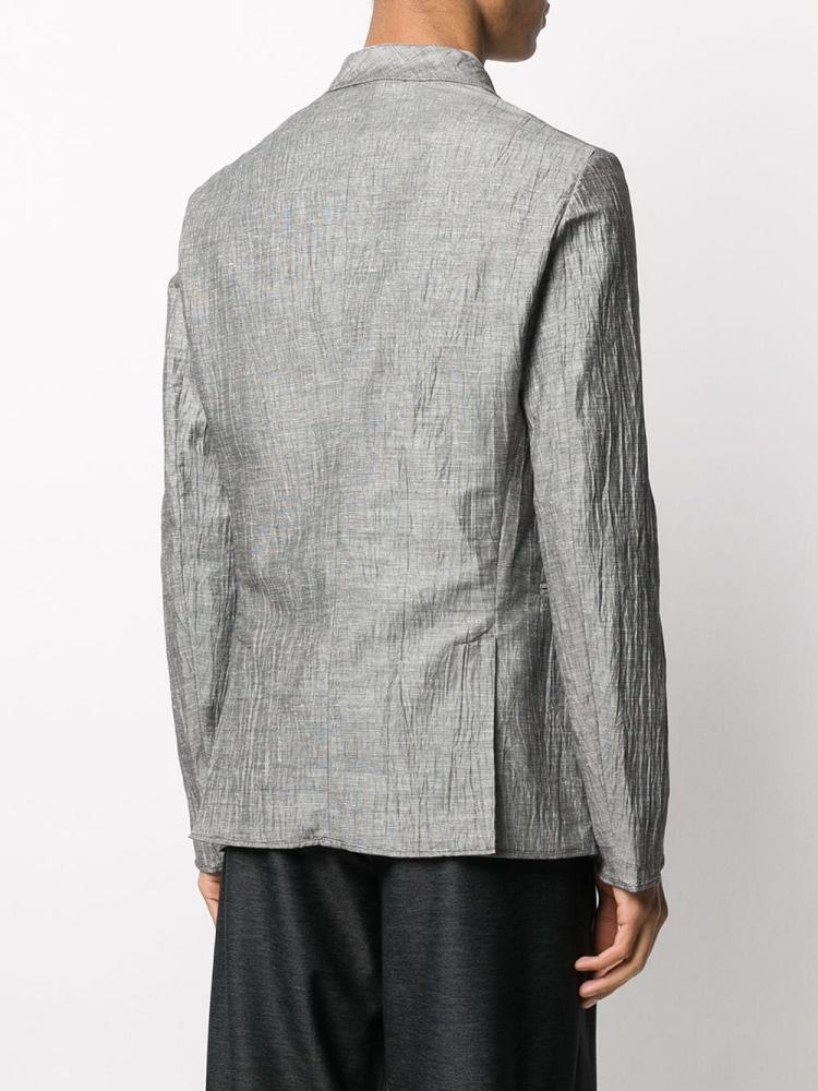 Blazers Armani Emporio Crinkled Check Hombre Gris Negras | 97I436JH