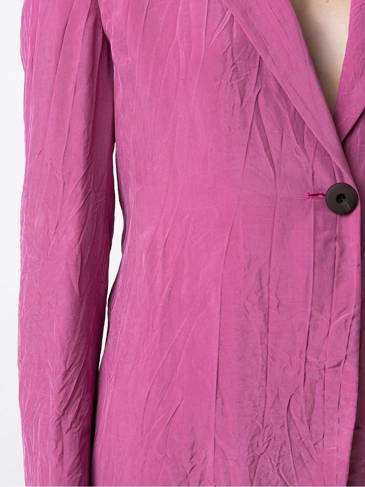 Blazers Armani Emporio Crinkled Single Breasted Mujer Rosas | 8OVMYPV2