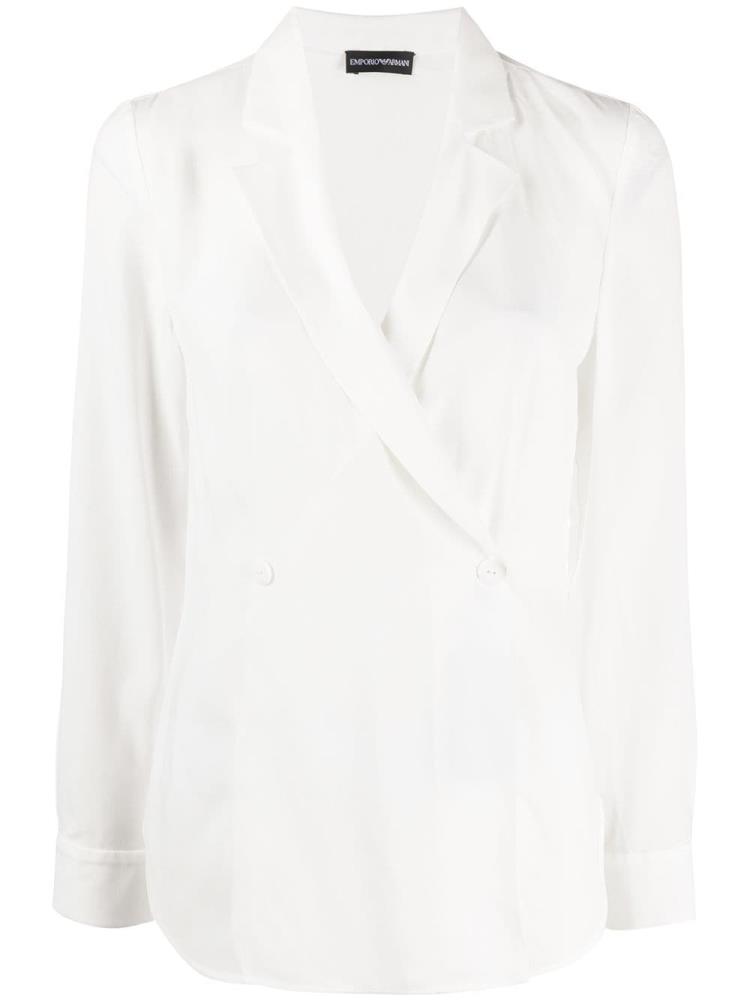 Blazers Armani Emporio Double Breasted Mujer Blancas | Y090ZB6H