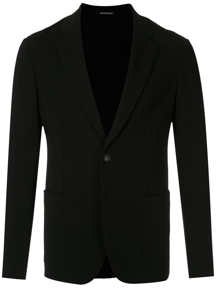 Blazers Armani Emporio Fitted Single Breasted Hombre Negras | JITA1F3X