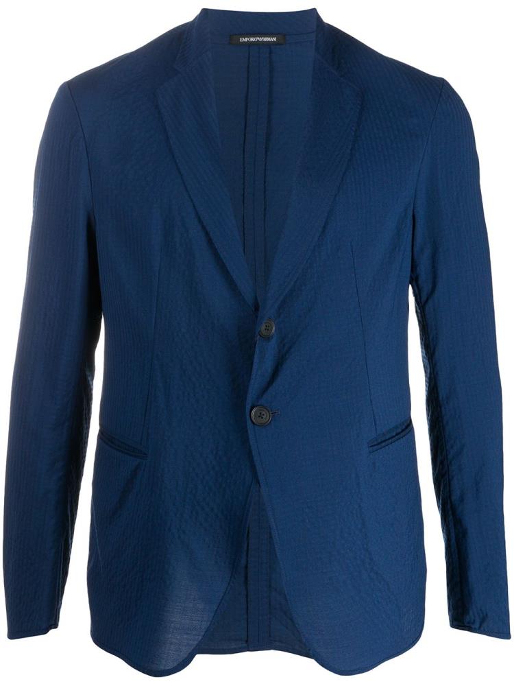 Blazers Armani Emporio Jacquard Striped Hombre Azules | 737C0UHN