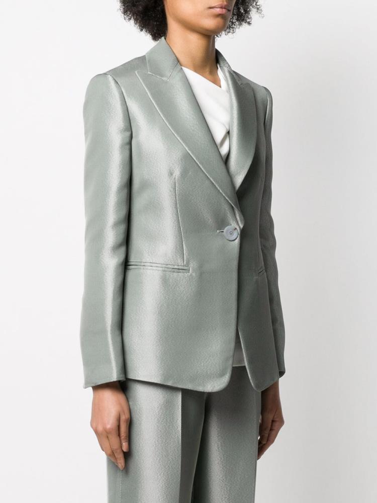 Blazers Armani Emporio Metallic One Button Mujer Verde | EDR0JYU3