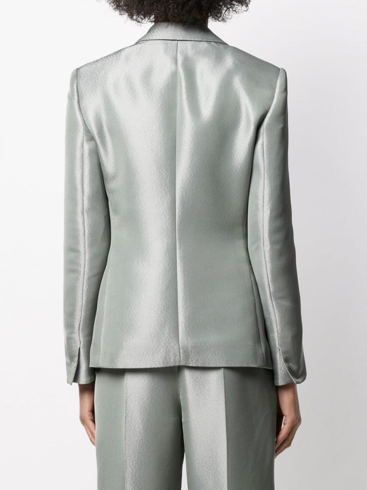 Blazers Armani Emporio Metallic One Button Mujer Verde | EDR0JYU3