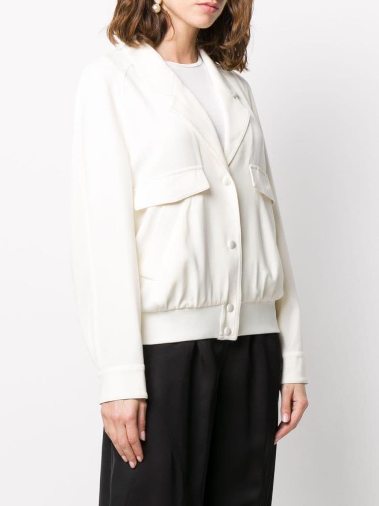 Blazers Armani Emporio Relaxed Fit Mujer Blancas | EEMSSOWK