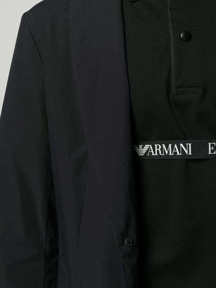 Blazers Armani Emporio Relaxed Fit Hombre Negras | GMNJAWPJ