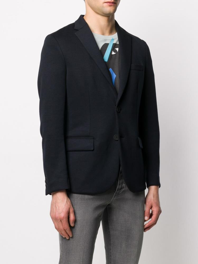 Blazers Armani Emporio Single Breasted Hombre Azules | E4CC61AJ