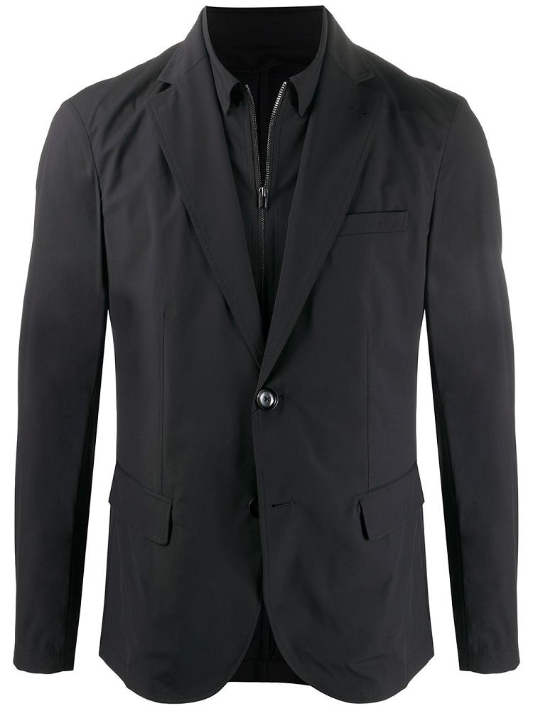 Blazers Armani Emporio Single Breasted Hombre Negras | E5ERIX7V