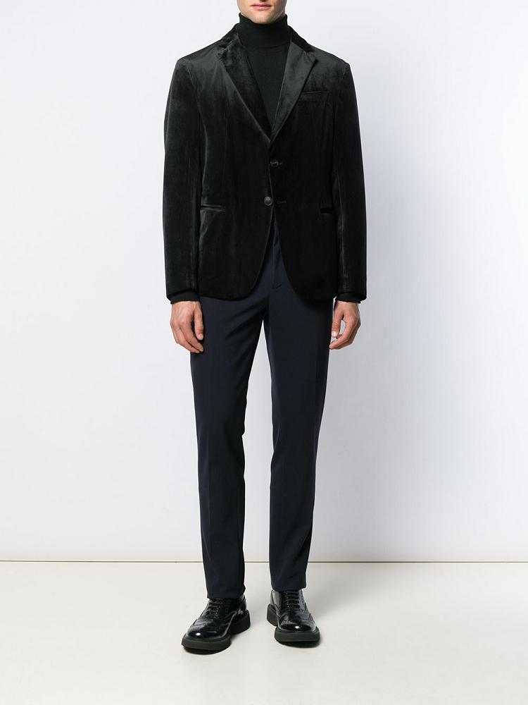 Blazers Armani Emporio Tailored Velvet Hombre Negras | IUMTMW5R