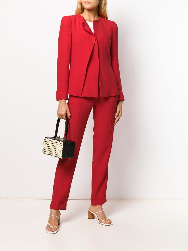 Blazers Giorgio Armani Asymmetric Mujer Rojas | J7ZGM20X