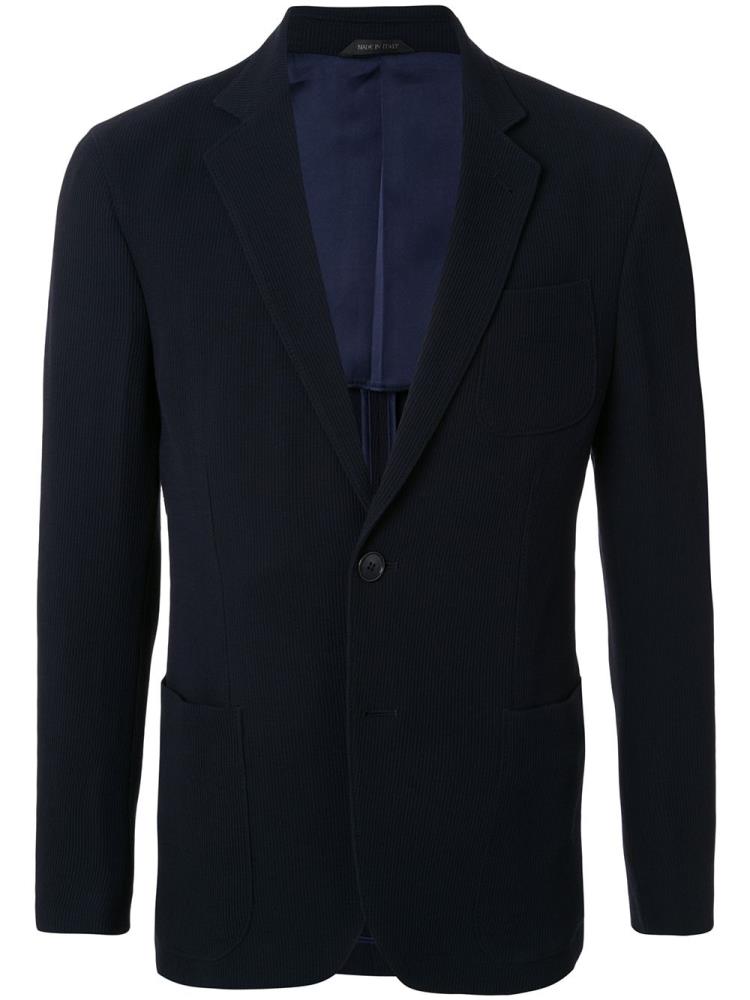 Blazers Giorgio Armani Ligeros Buttoned Hombre Azules | 7EFCHJZ5