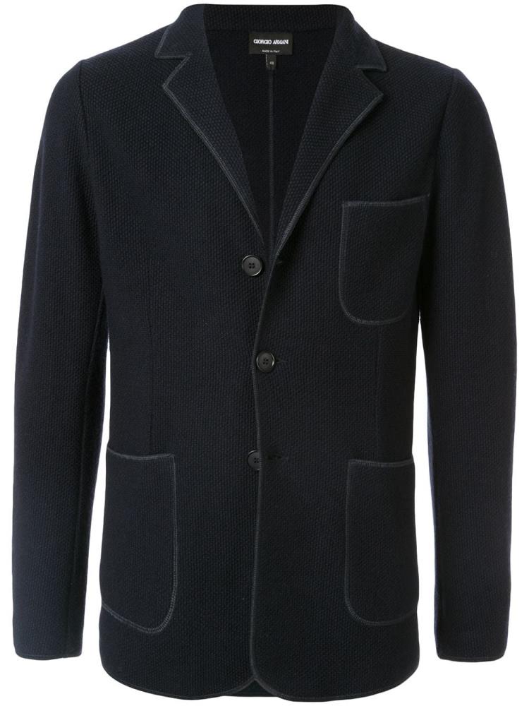 Blazers Giorgio Armani Patch Pocket Hombre Azules | LVQ5GGVH