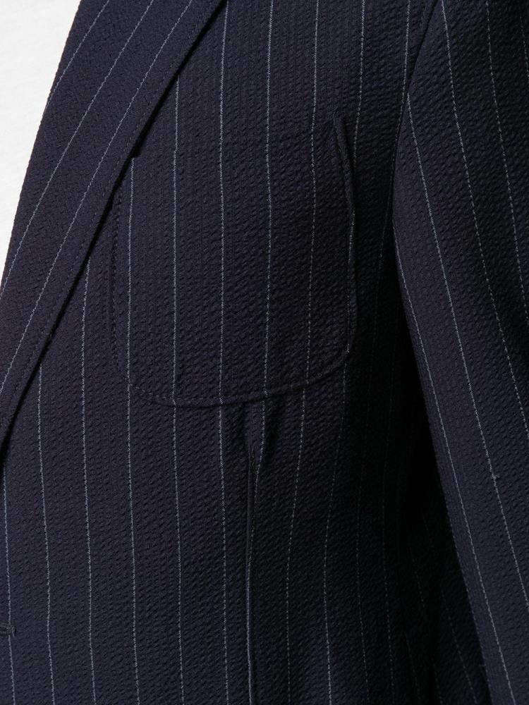 Blazers Giorgio Armani Pinstripe Hombre Azules | FQ4IINZO