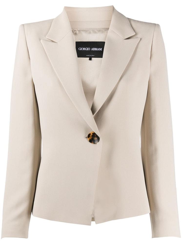 Blazers Giorgio Armani Single Breasted Mujer Beige | 01K2B4GY