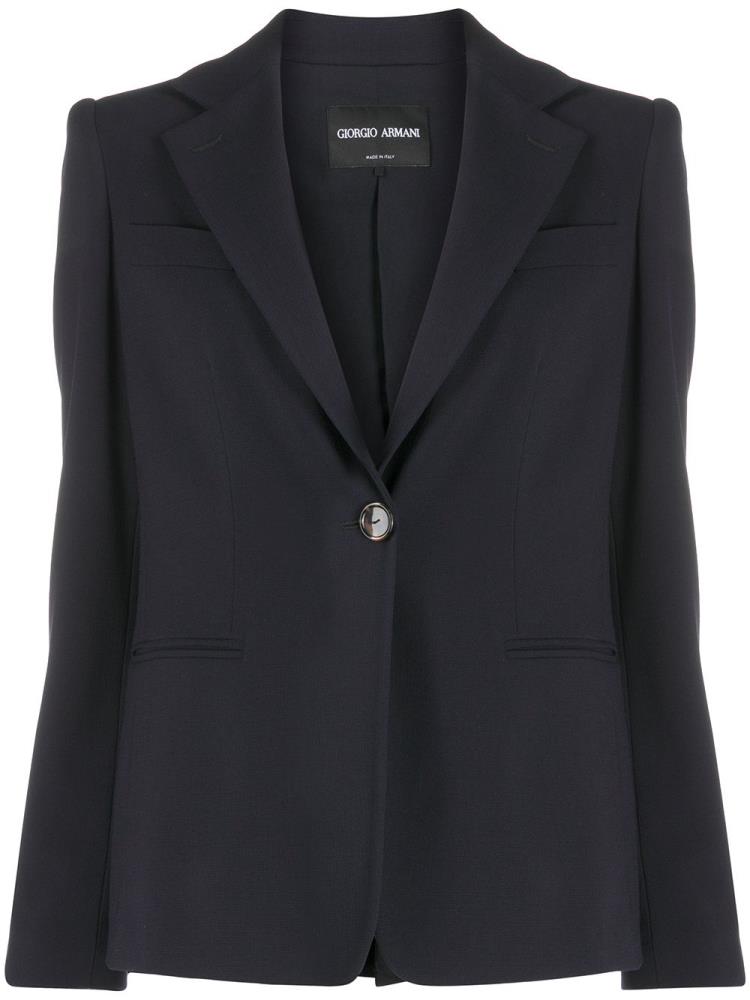 Blazers Giorgio Armani Single Breasted Boyfriend Mujer Azules | HQGW09K6