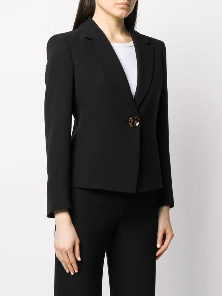 Blazers Giorgio Armani Single Buttoned Fitted Mujer Negras | IDB2SN6T