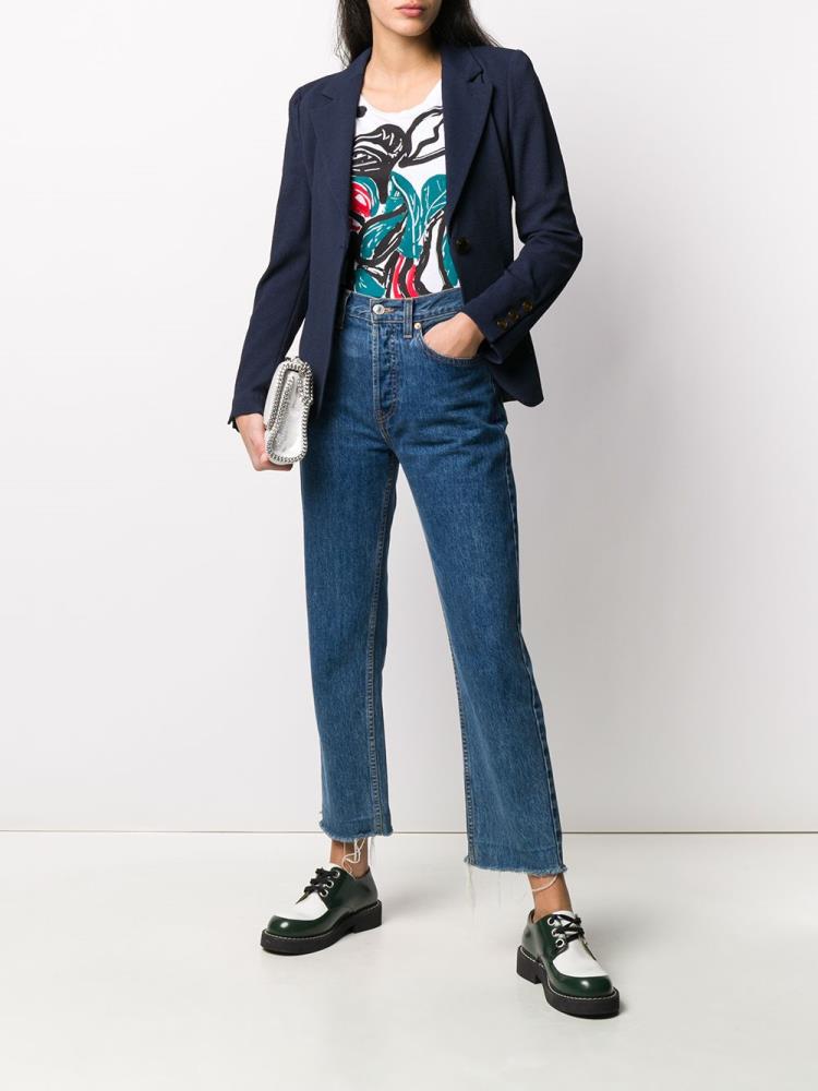 Blazers Giorgio Armani Slim Fit Pebbled Mujer Azules | WGZRMUI7