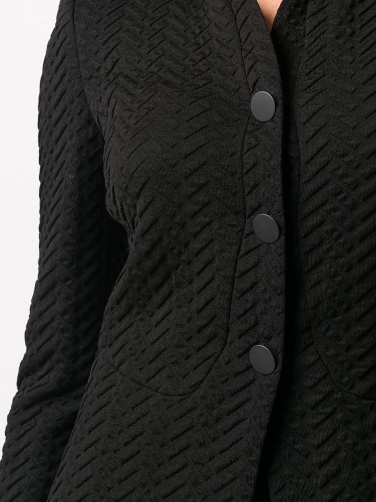 Blazers Giorgio Armani Textured Effect Button Up Mujer Negras | Y4TGMHHY