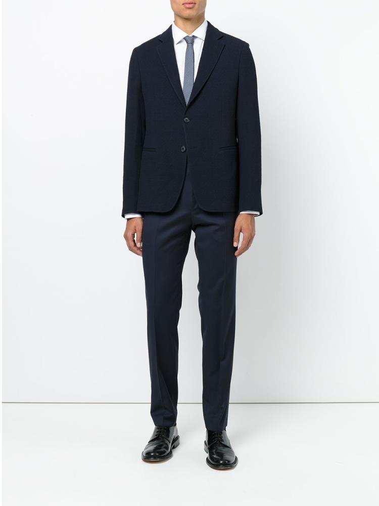 Blazers Giorgio Armani Textured Hombre Azules | L2ICRWIX