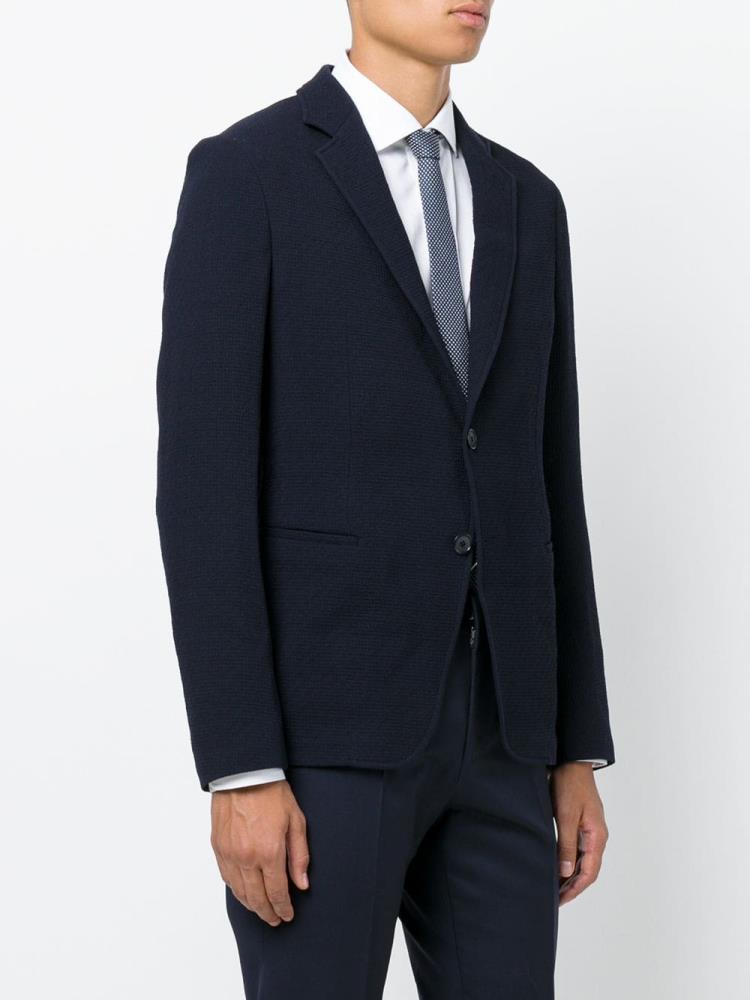 Blazers Giorgio Armani Textured Hombre Azules | L2ICRWIX