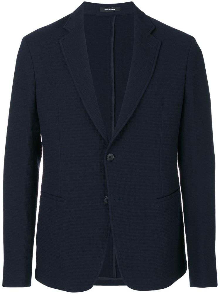 Blazers Giorgio Armani Textured Hombre Azules | L2ICRWIX