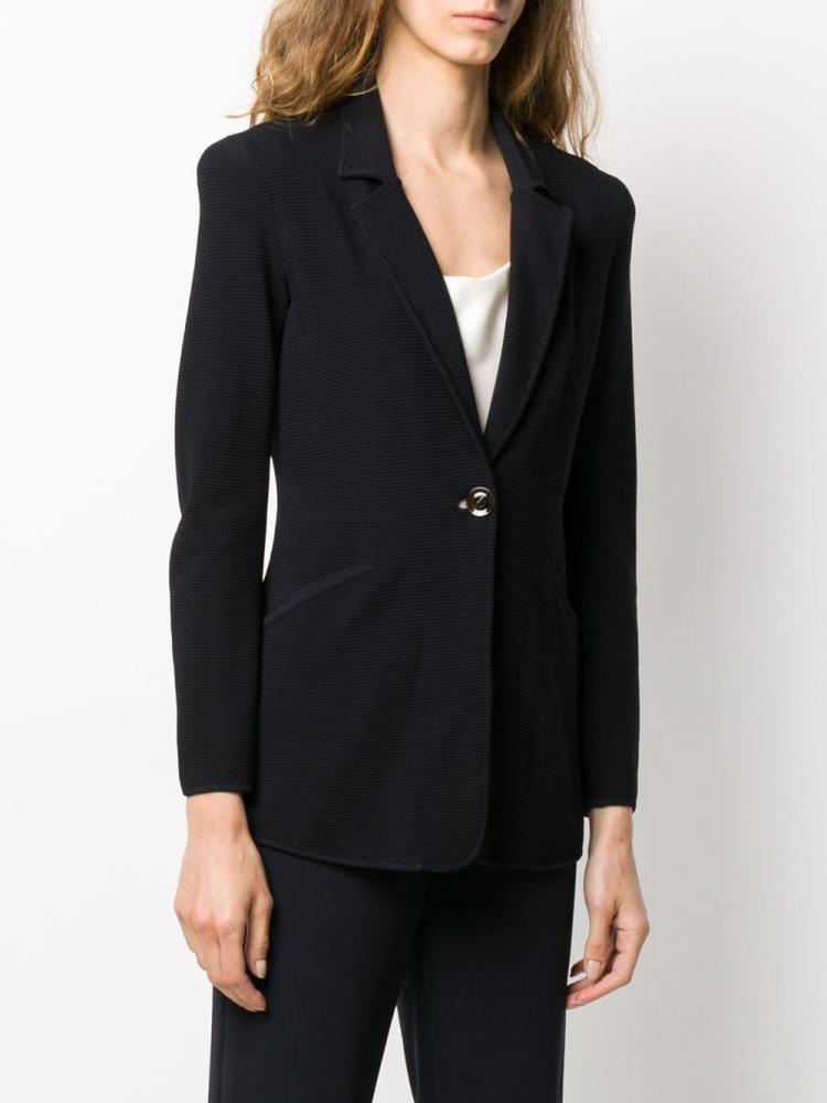 Blazers Giorgio Armani Textured One Button Mujer Azules | 2Y6W8G9X