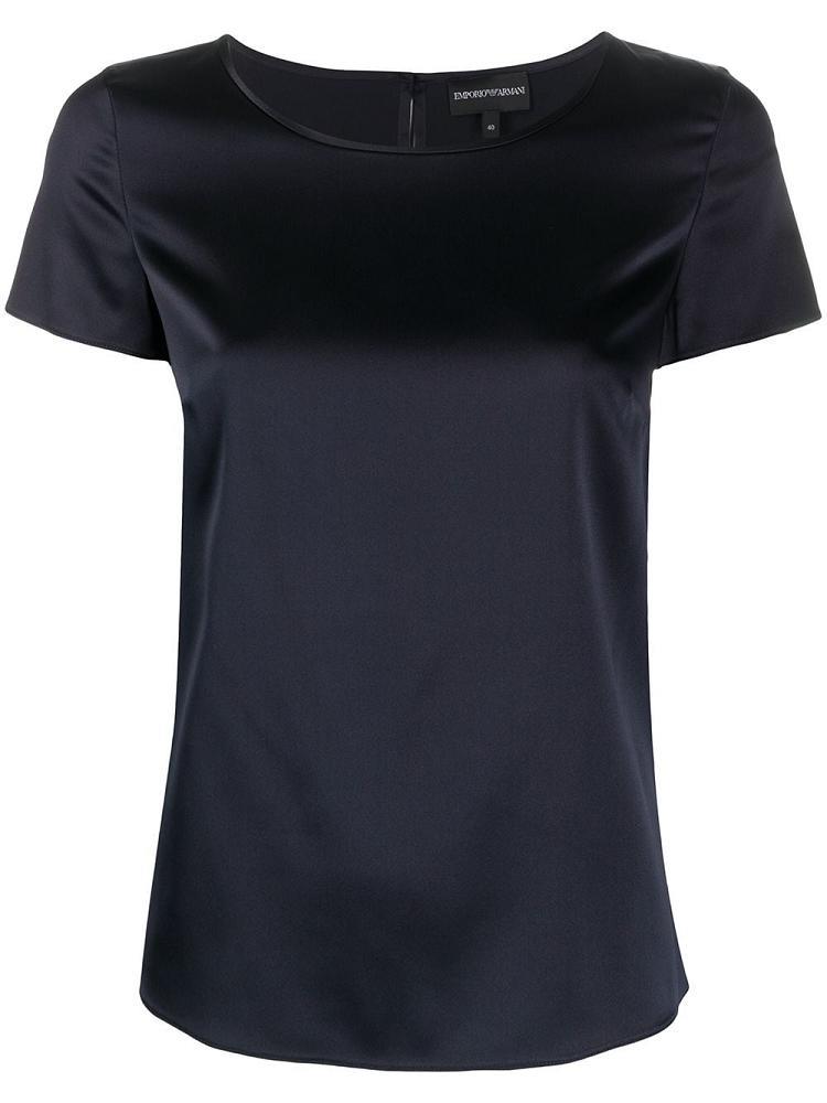 Blusas Armani Emporio Corta Sleeve Mujer Azules | 7RGVR18I